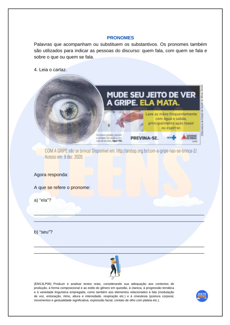 PORT ATV 5 - 1º ANO - CLASSES GRAMATICAIS I